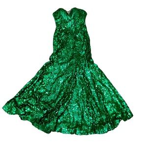 Alyce - Paris size 10 emerald green sequin mermaid gown